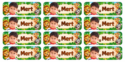 72 KİŞİYE ÖZEL OKUL ETİKETİ + DEFTER + STICKER